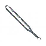 5/8" Tubular Lanyard with Plastic Slide-Buckle Release and Split-Ring 