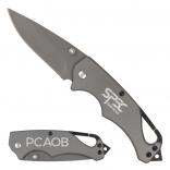 3" Tactical Knife with Built-In Carabiner
