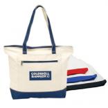 Double Zip Canvas Tote Bags