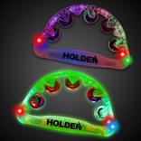 9" Multi-Colored Light Up Party Tambourine