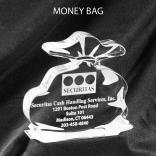 Money Bag Shaped Acrylic Award/Paperweight