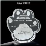 Paw Print Shaped Acrylic Award/Paperweight