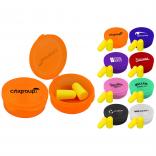 Ear Plugs in Round Travel Case
