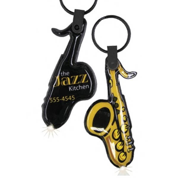Promotional Saxophone Shaped Key Tag Light