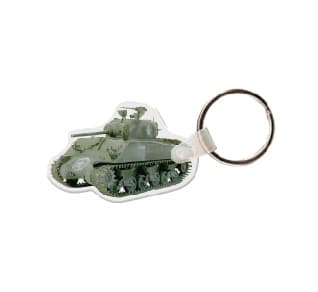 Custom Printed Tank Vinyl Keychain