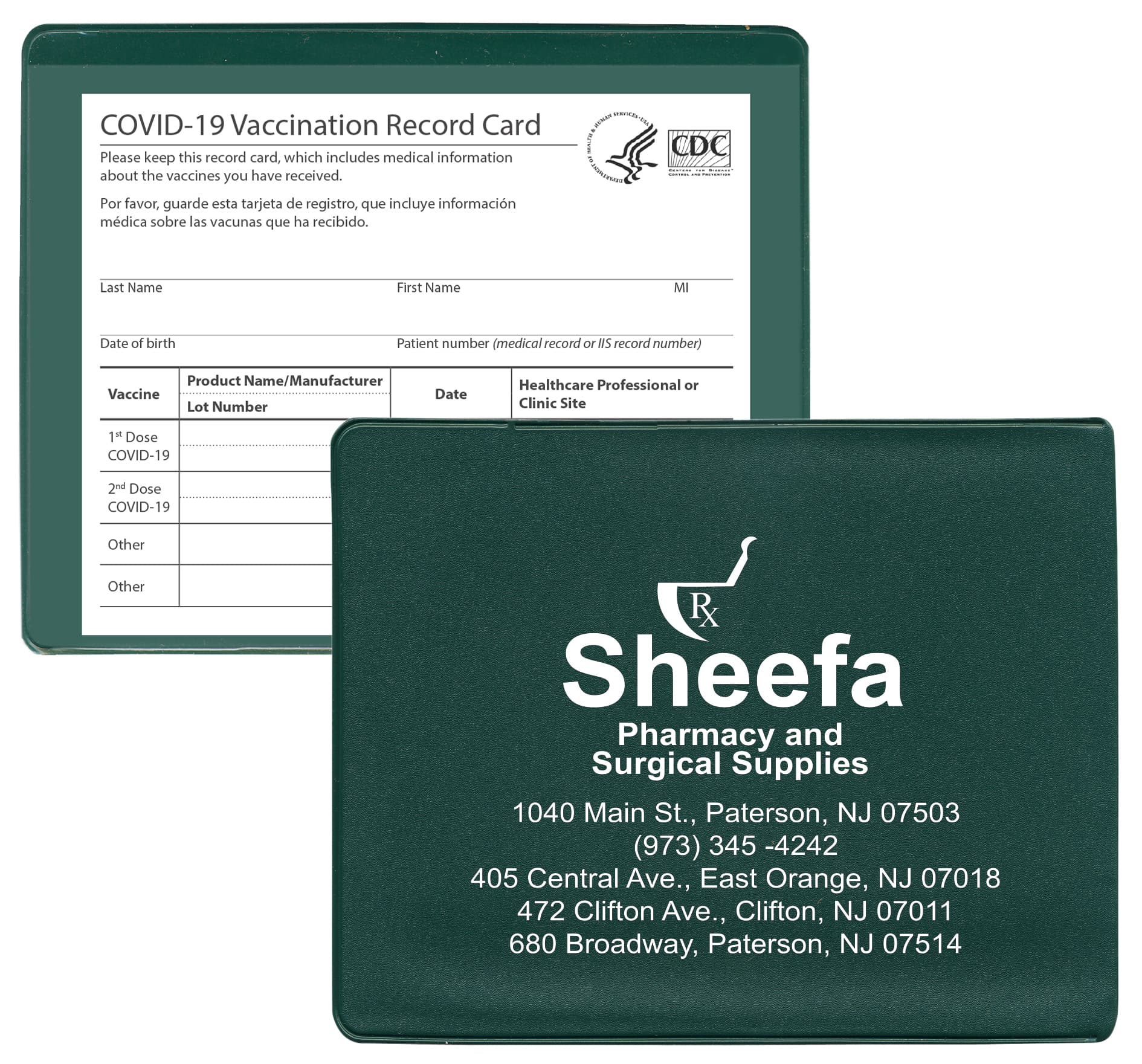 Custom Printed COVID-19 Vaccination Card Holder