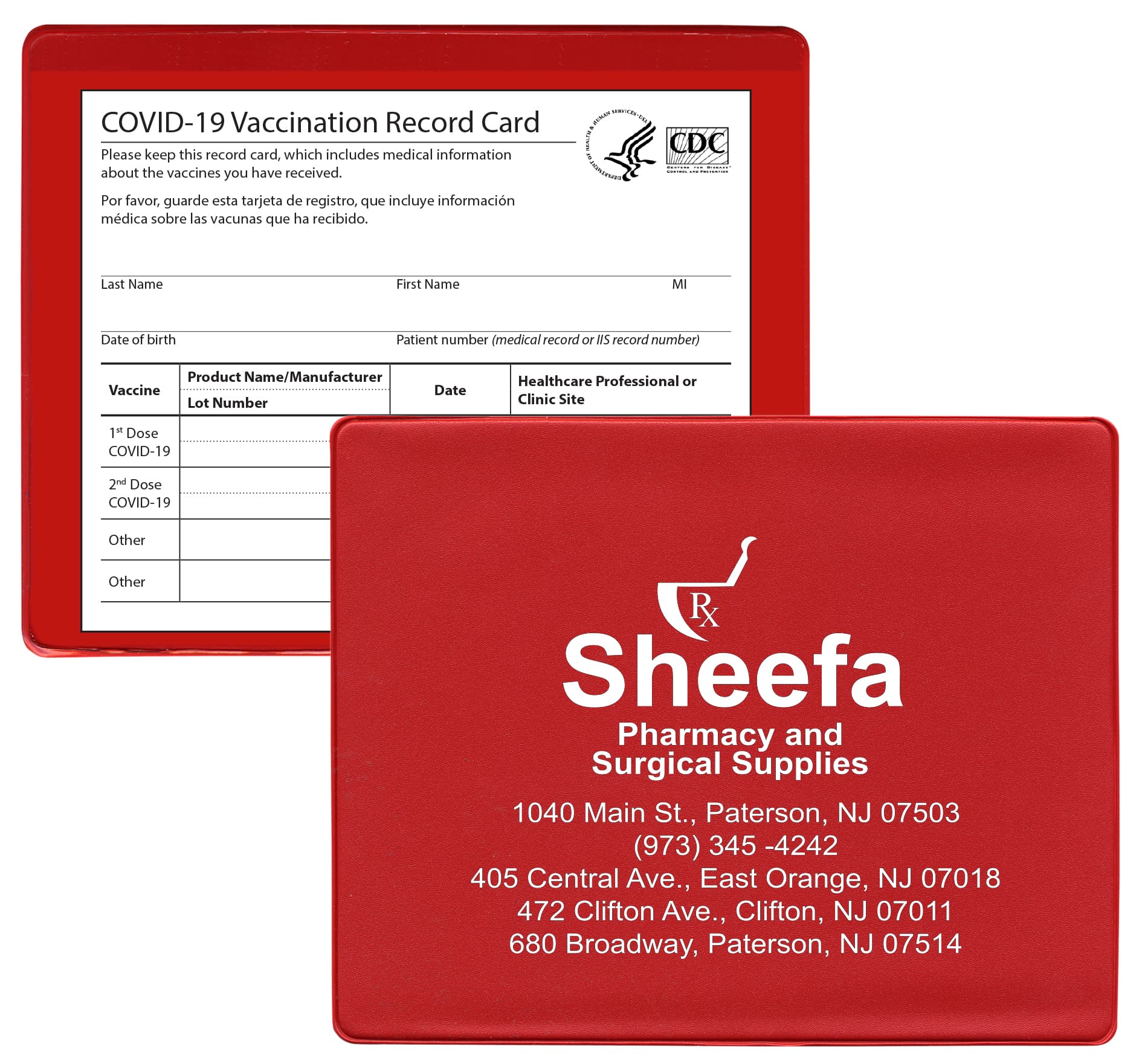 Custom Printed COVID-19 Vaccination Card Holder