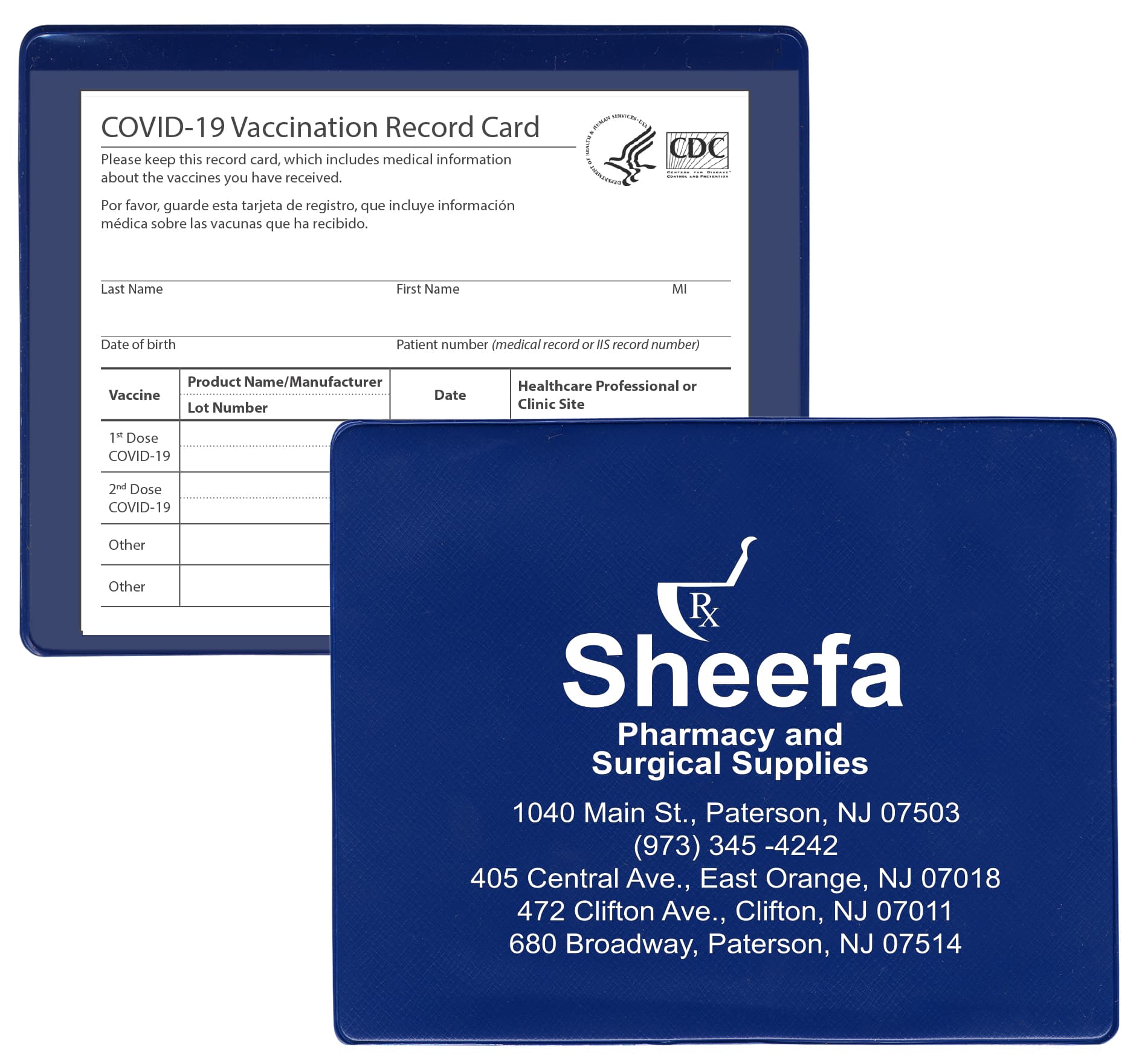 Custom Printed COVID-19 Vaccination Card Holder