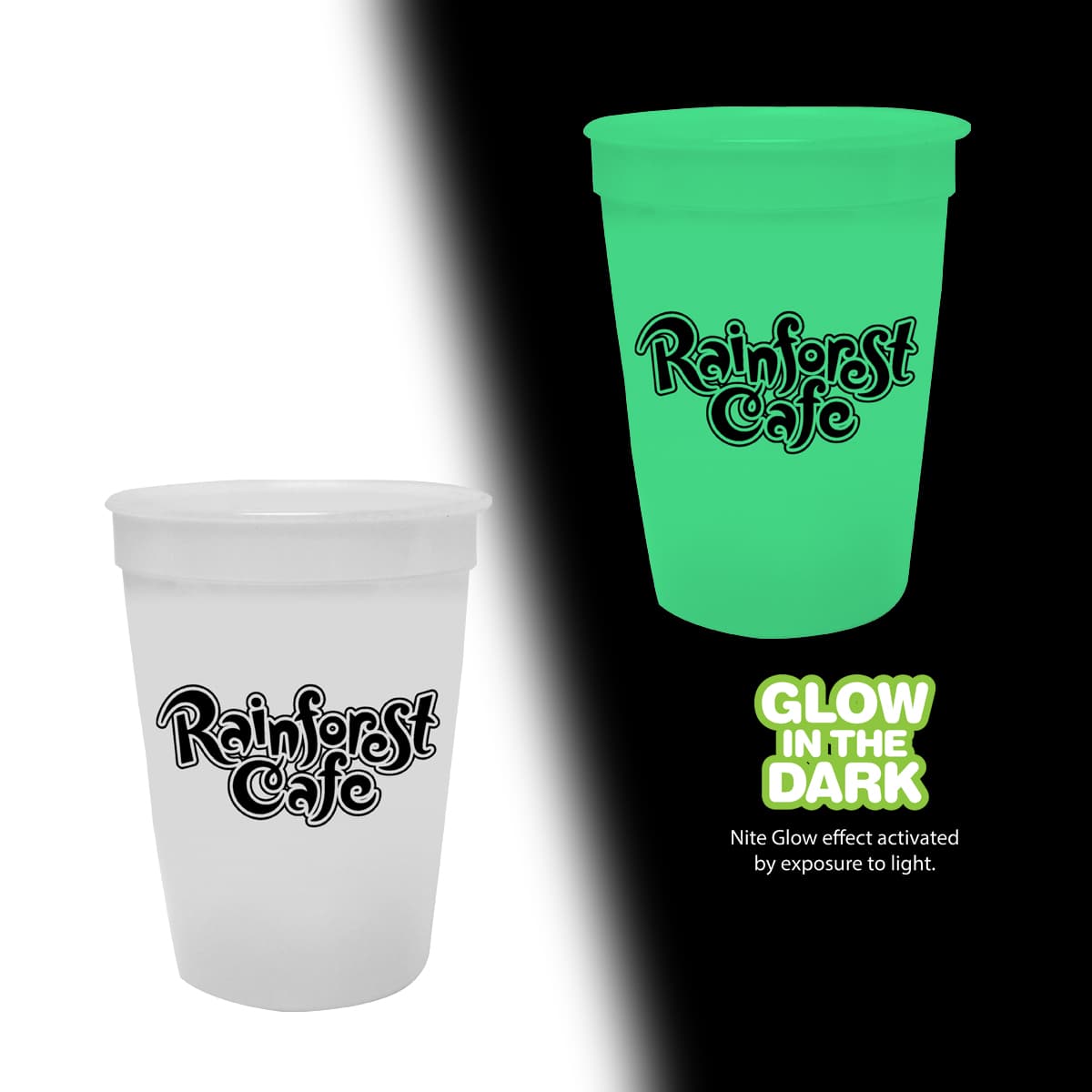 Promotional 12 oz. Glow in the Dark Stadium Cup