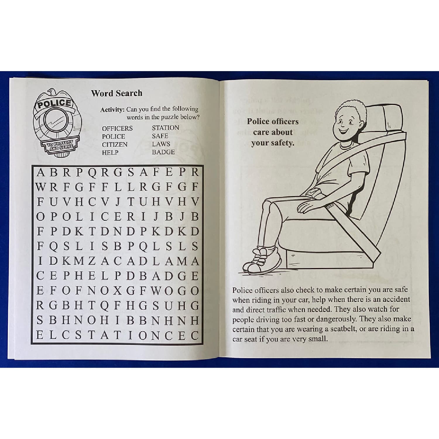 Free Crafts – Police Kids Books, image size:1500x1500