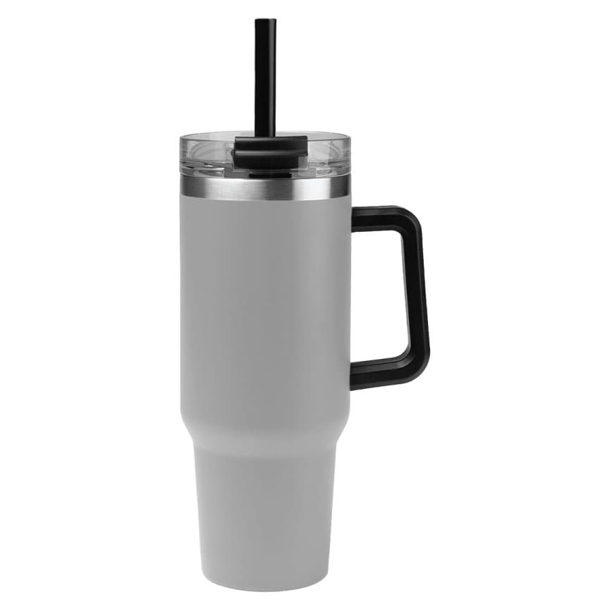 Logo 40 oz. Hanley Straw Handle Tumbler