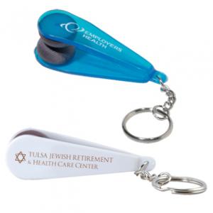 Eyeglass and CD/DVD Cleaner Key Tag