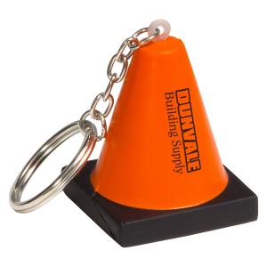 Safety Construction Cone Key Tag