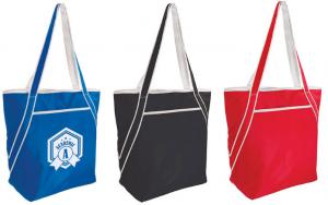 7 Gallon Polyester Cooler Tote With Pocket and Zipper Top