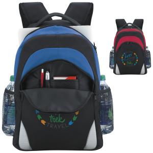 Padded Polyester Backpack with Laptop Sleeve