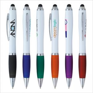 Pearl White Stylus Pen with Silver Trim