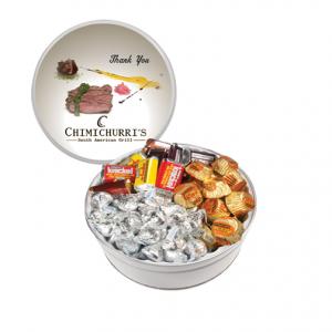Metal Tin Filled With Assorted Hershey Chocolates