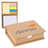 Recycled Cardboard Memo Case with Sticky Notes