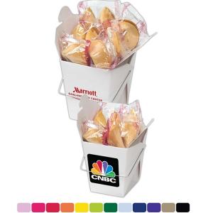 Eight Fortune Cookies in Take Out Container