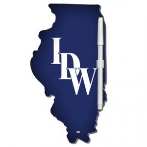 Illinois State Shaped Dry Erase Memo Board