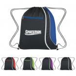 Polyester Drawstring Backpack with Mesh Accent