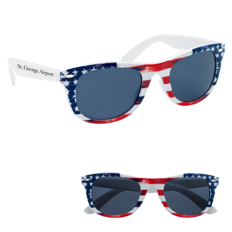 Custom Printed Vintage Patriotic Sunglasses 