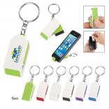 Phone Stand Key Chain with Screen Cleaner
