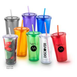 20 Oz. Double-Walled Tumbler with a Straw