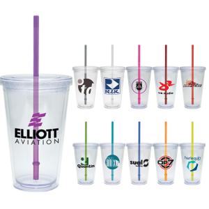 16 Oz. On-The-Go Cup with a Straw