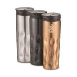 16 oz. Tri-Oval Groove Stainless Steel Tumbler with Lip Top Lid