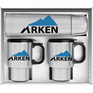 3 Piece Stainless Steel Thermos and Thermal Mugs Gift Set