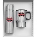 2 Piece Stainless Steel Thermos and Travel Mug Set
