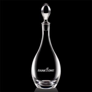32 oz Melvern Curved Decanter with Topper