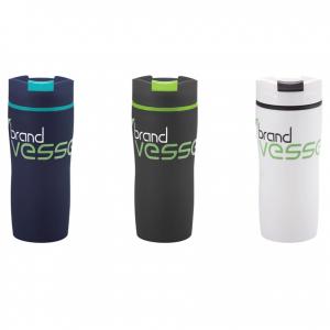 16oz Punch Tumbler with Screw-On Pop-Up Lid