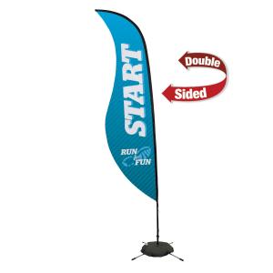 13 Sabre Sail Sign Kit Double-Sided with Scissor Base