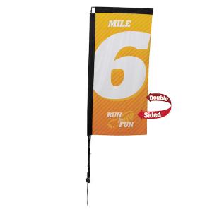 7 Rectangle Sail Sign Kit Double-Sided with Spike Base