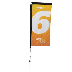 7 Rectangle Sail Sign Kit Single-Sided with Spike Base