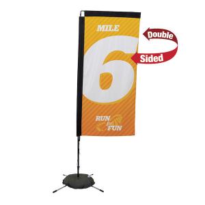 7 Rectangle Sail Sign Kit Double-Sided with Scissor Base