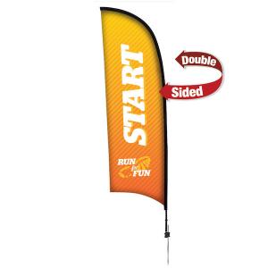 9 Razor Sail Sign Kit Double-Sided with Spike Base