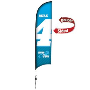13 Razor Sail Sign Kit Double-Sided with Spike Base