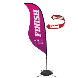 9 Sabre Sail Sign Kit Double-Sided with Scissor Base