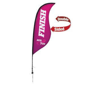 9 Sabre Sail Sign Kit Double-Sided with Spike Base