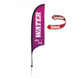 7 Razor Sail Sign Kit Double-Sided with Spike Base