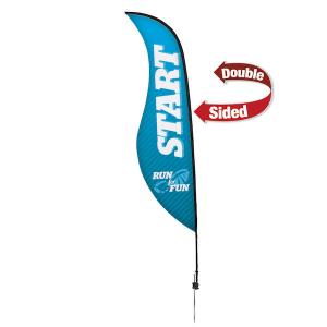 13 Sabre Sail Sign Kit Double-Sided with Spike Base