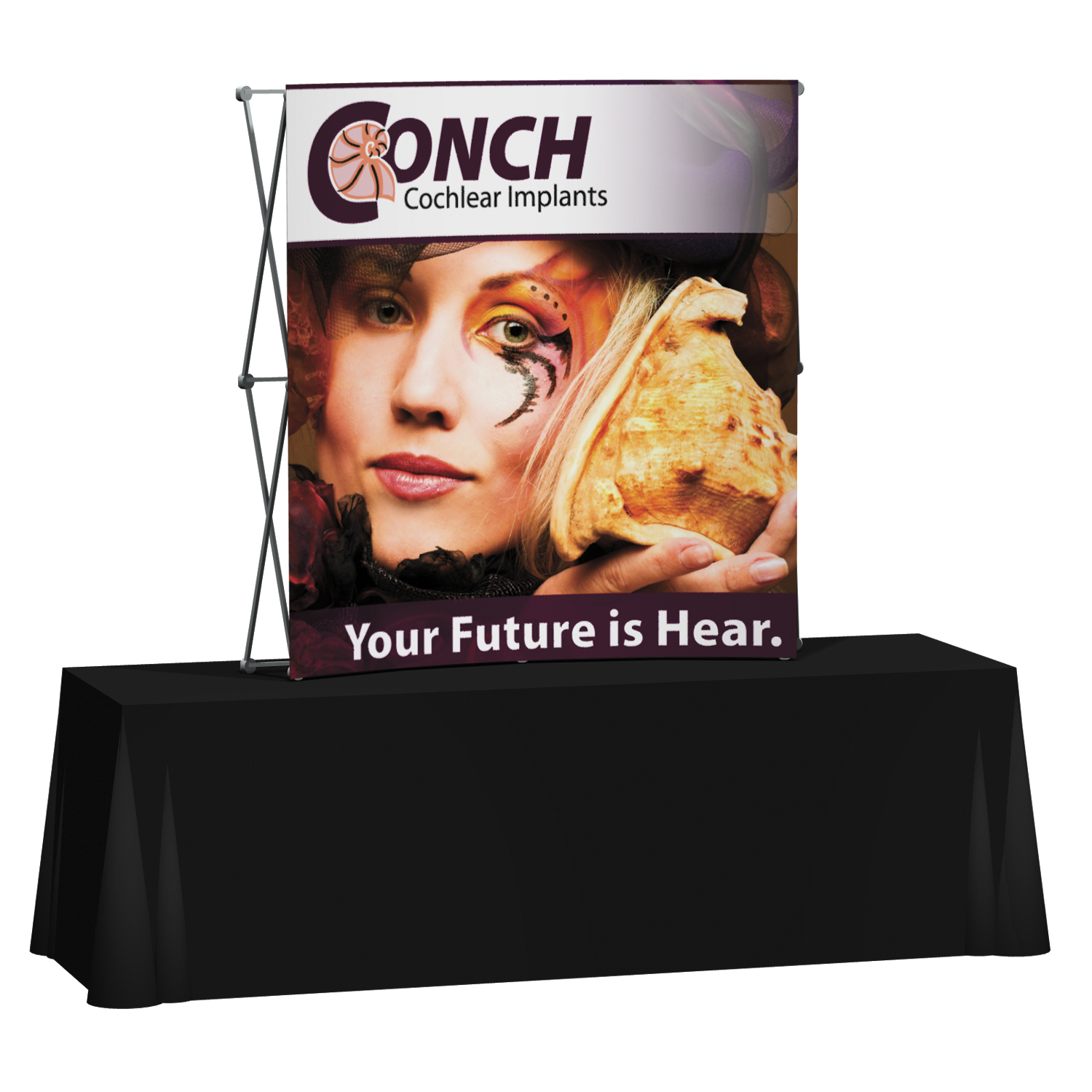 Splash 6' Curve Tabletop with Face Graphic Kit