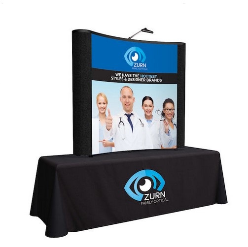 Promotional 6' Arise Curved Table Top Kit (Mural with Fabric Ends)