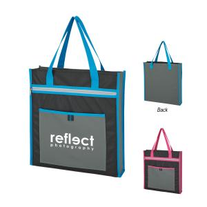 Front Zippered Tote Bag