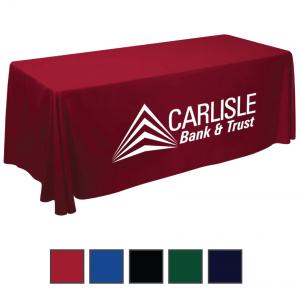 6' Value Lite Table Throw (White Imprint, One Location)