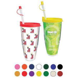 24oz Thermal Travel Tumbler with White Printed Insert