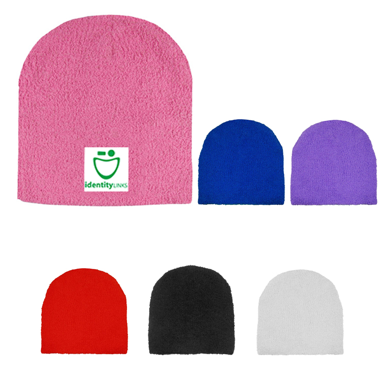 Imprinted Fuzzy Beanie Hat (Fusion DigiPrint)
